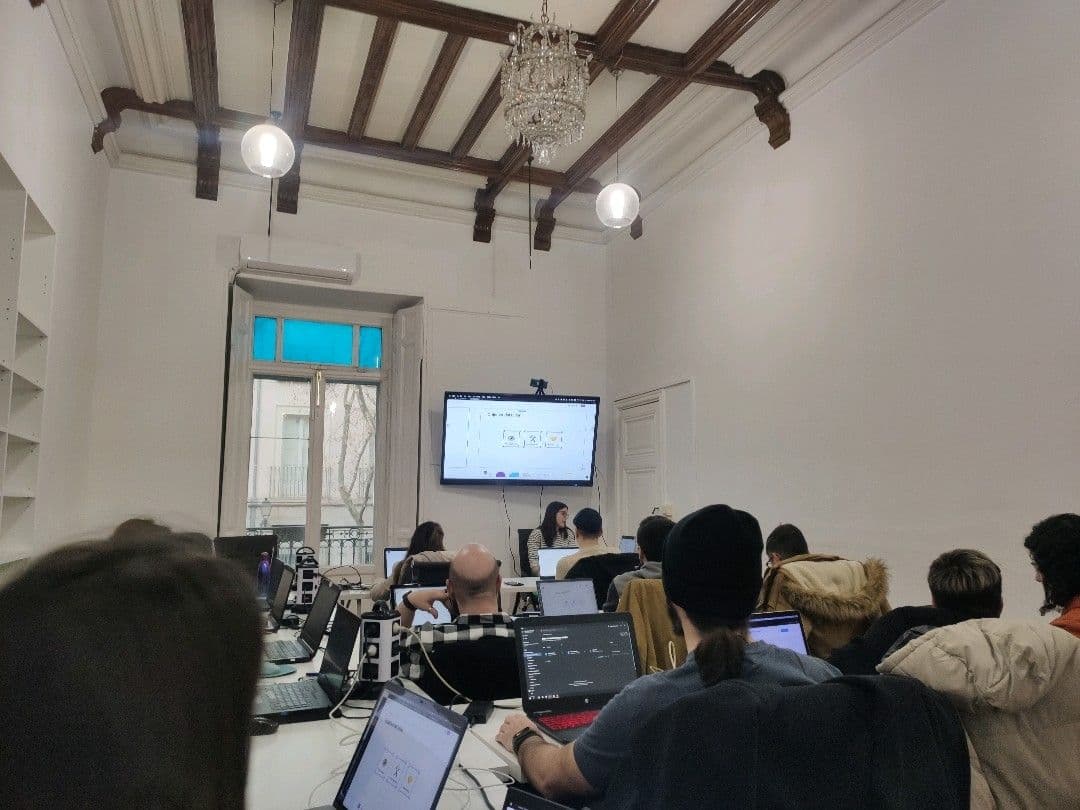 Marta Conde running a design system workshop
