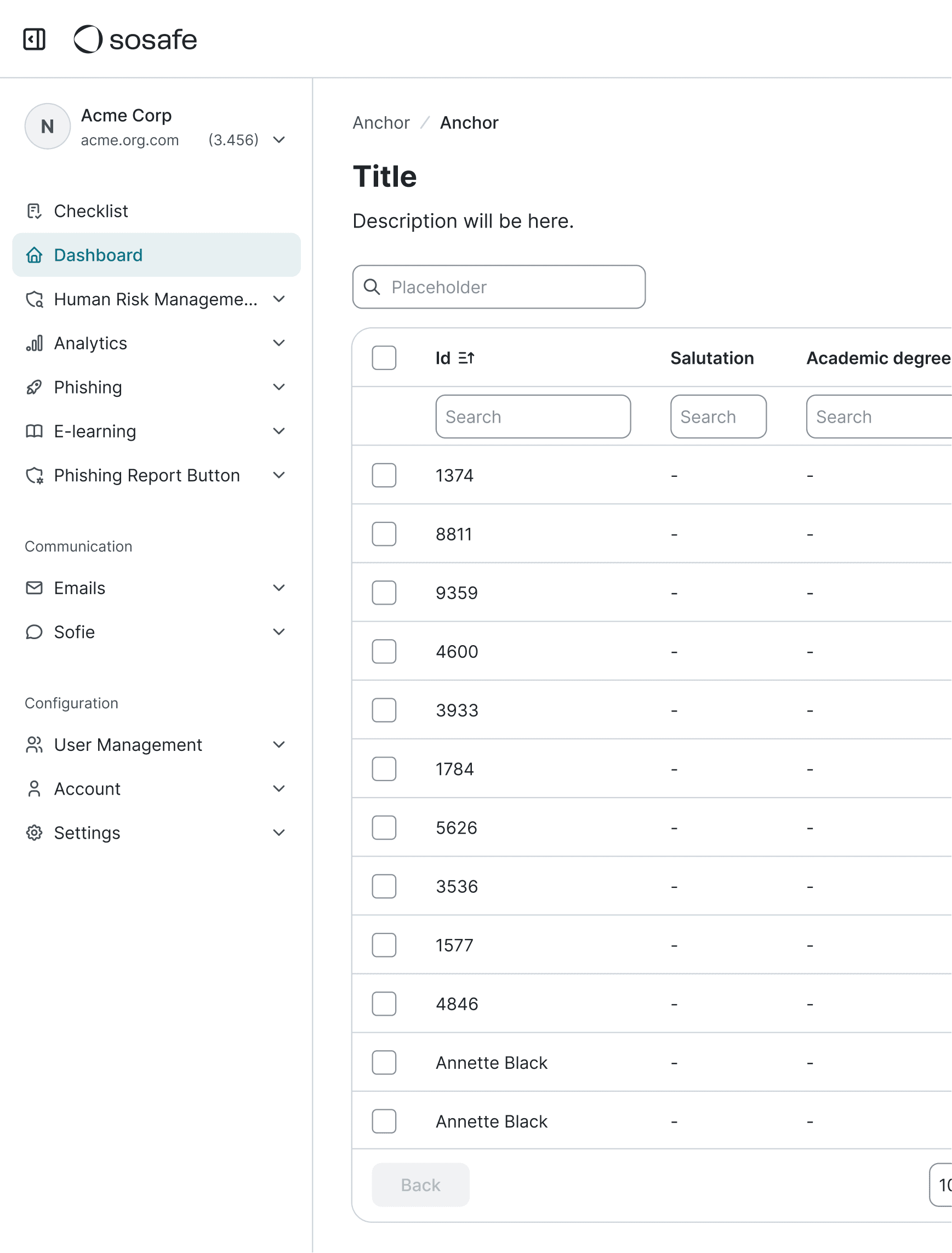 New SoSafe navigation